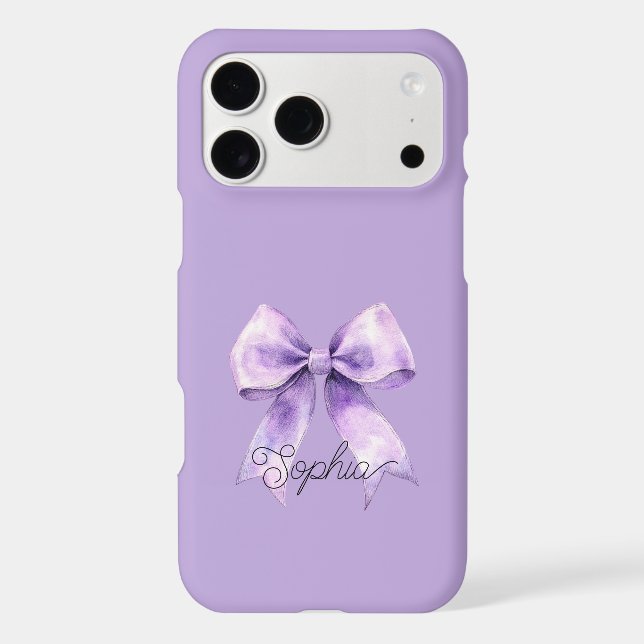 Pretty Purple Bow Personalised Name (Back)