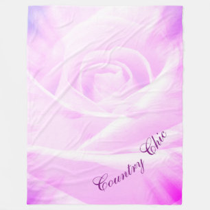 Pretty purple Country Chic design Fleece Blanket