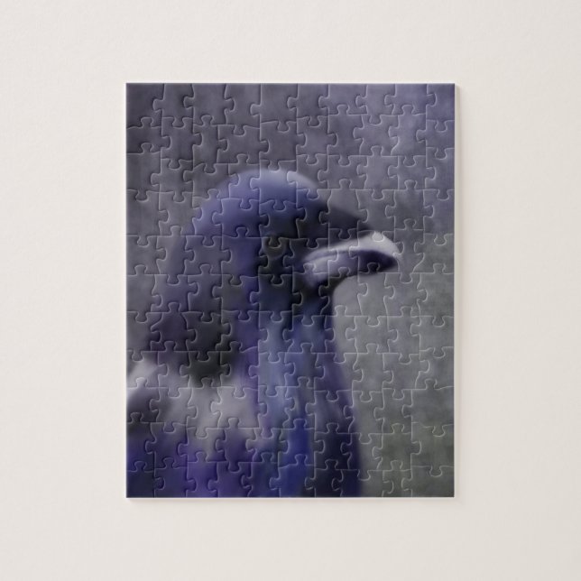 Pretty Purple Crow Jigsaw Puzzle (Vertical)