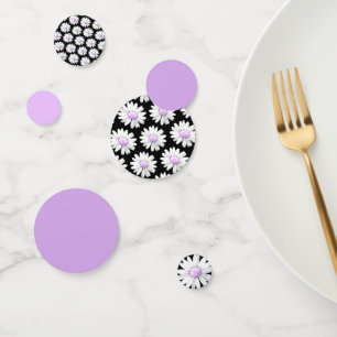 Pretty Purple Dotted Daisy's Confetti