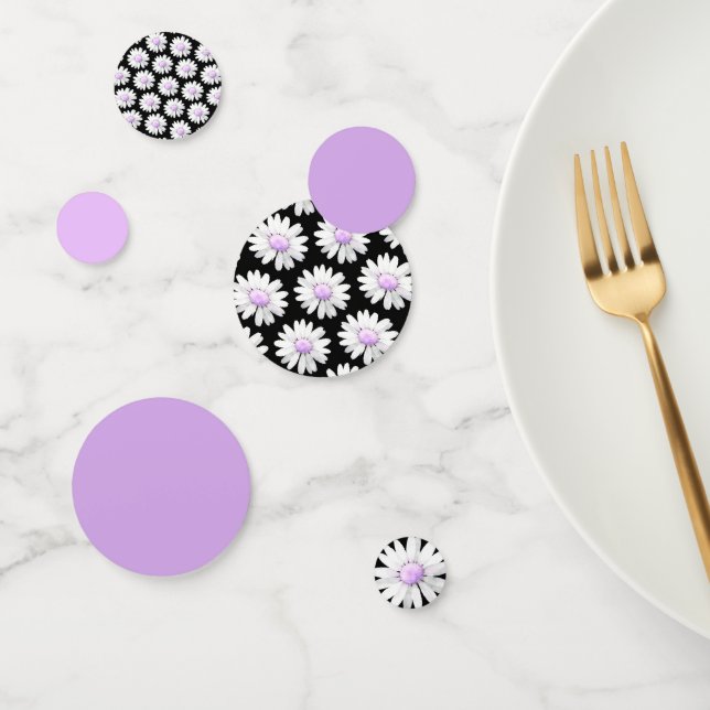 Pretty Purple Dotted Daisy's Confetti (Group)