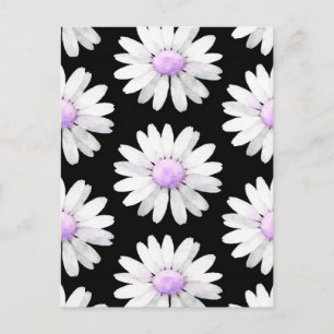 Pretty Purple Dotted Daisy's Postcard