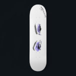 Pretty Purple Eye Brow Makeup Girly Feminine Name Skateboard<br><div class="desc">This pretty skateboard would make a wonderful gift for a girl,  who loves skateboarding! Easily add the desired name by clicking on the "personalise this template" option.</div>