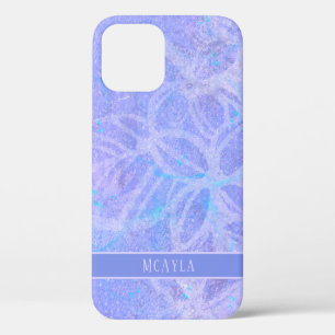 Pretty Purple Floral Feminine Personalised iPhone 12 Case