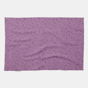Pretty Purple Floral Tea Towel