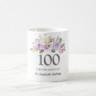 Pretty Purple Floral Womans 100th Birthday Gift