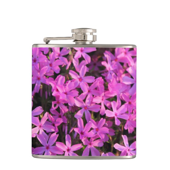 Pretty Purple Flower Flask (Front)