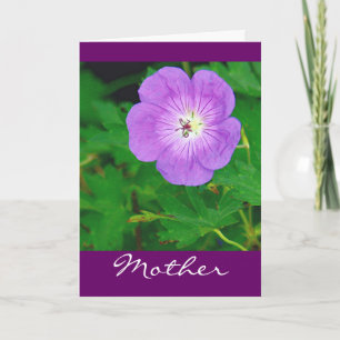 PRETTY PURPLE FLOWER / MOTHER'S DAY CARD