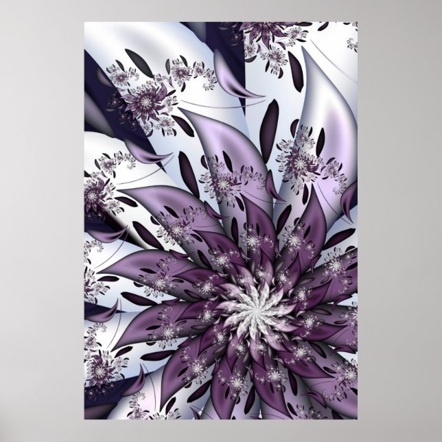 Pretty Purple Flower Poster (Front)