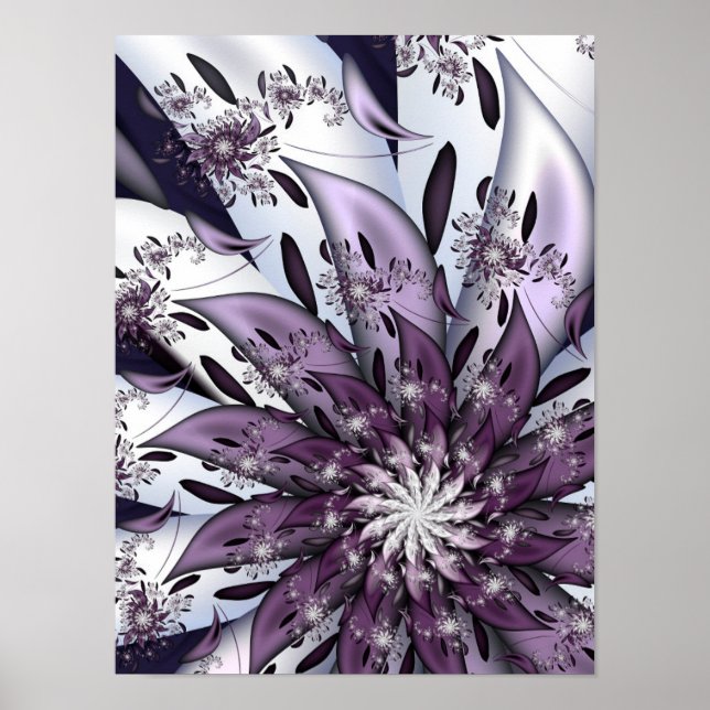 Pretty Purple Flower Poster (Front)