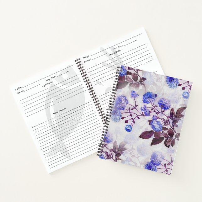 Pretty Purple Flower Print Notebook (Inside)