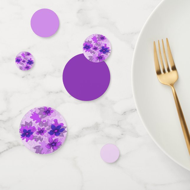 Pretty Purple Flowers  Confetti (Group)