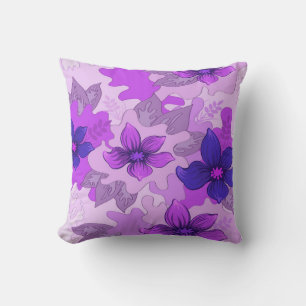 Pretty Purple Flowers  Cushion