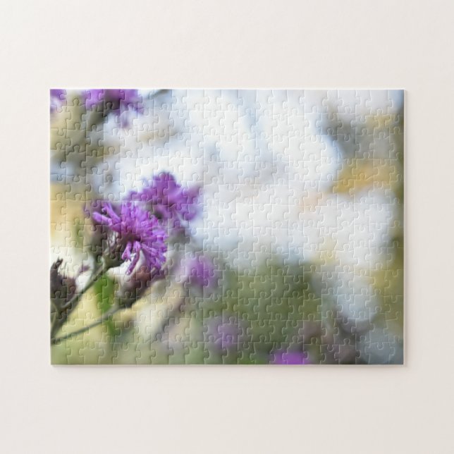 Pretty Purple Flowers Original Garden Photography Jigsaw Puzzle (Horizontal)