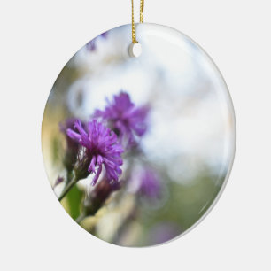 Pretty Purple Flowers Personalised Gardener Gift Ceramic Ornament
