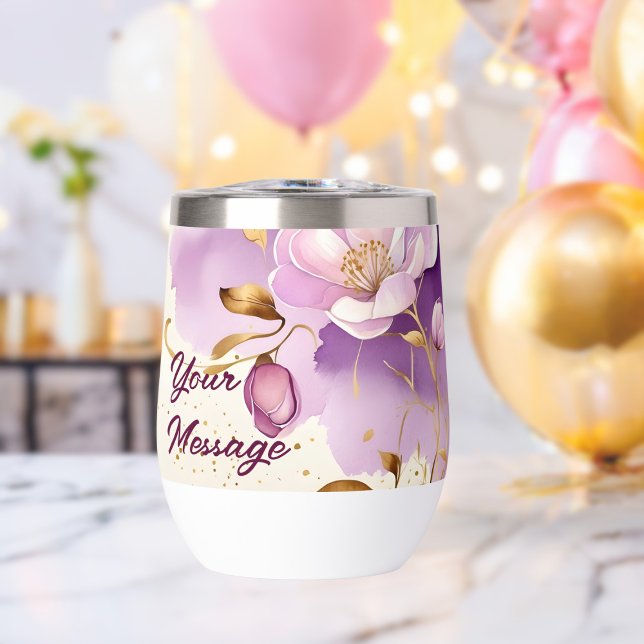 Pretty Purple Gold Floral  (Creator Uploaded)