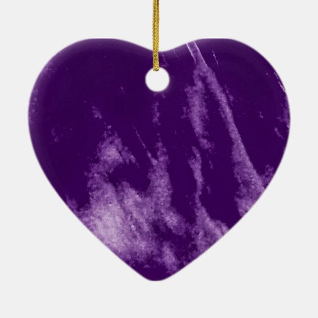 PRETTY PURPLE HEART ORN CERAMIC ORNAMENT (Back)