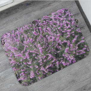 Pretty Purple Heather Floral Bath Mat