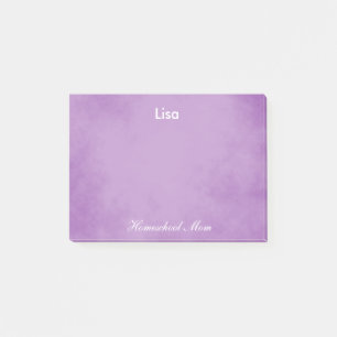 Pretty Purple Homeschool Mum Personalise Post-it Notes