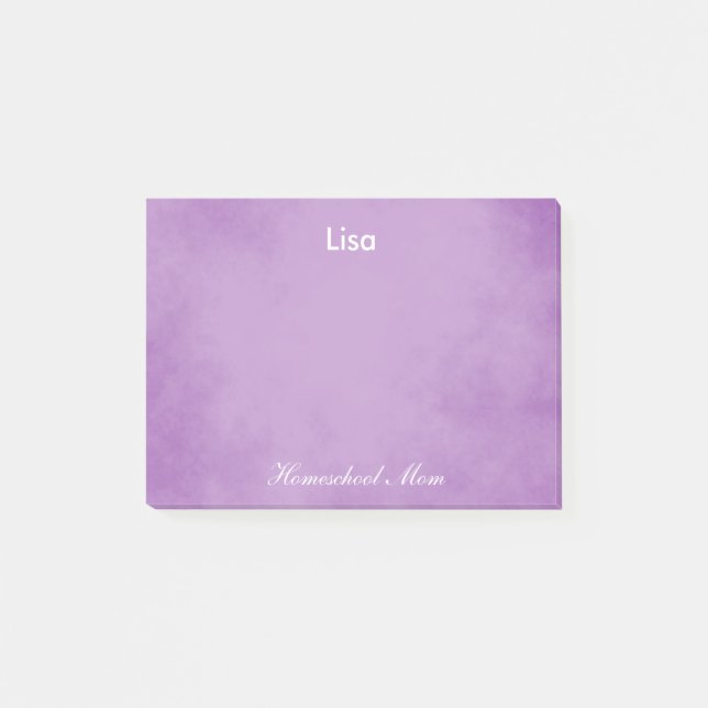 Pretty Purple Homeschool Mum Post-it Notes (Front)