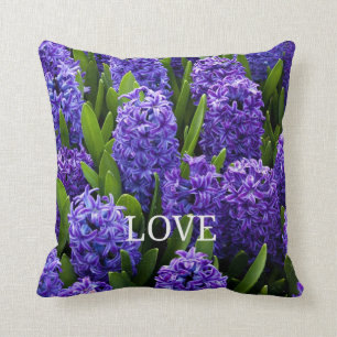 Pretty Purple Hyacinths in Bloom Cushion