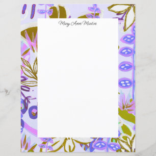 Pretty Purple Imaginary Garden Floral Personalised