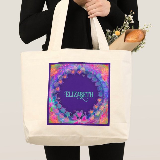 Pretty Purple Inspirivity Personalised Tote Bag (Creator Uploaded)