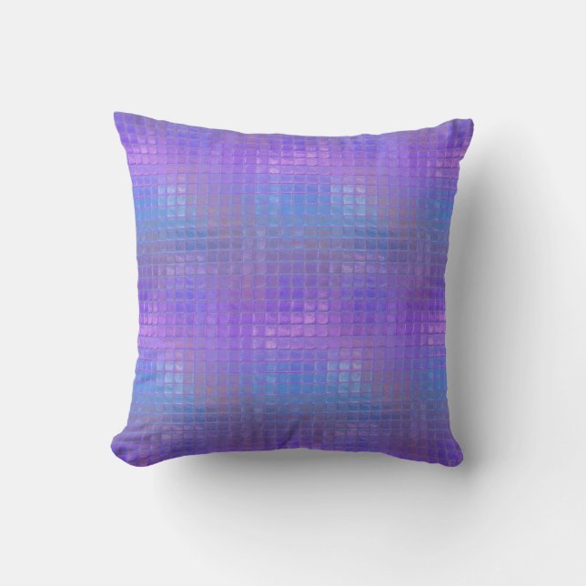 Pretty Purple Iridescent Shimmer Glamour Girl Cushion (Front)