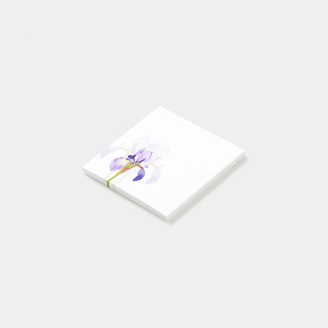 Pretty Purple Iris Post-it Notes (Angled)