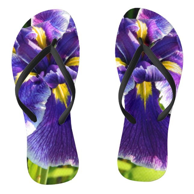 Pretty Purple Iris Thongs (Footbed)