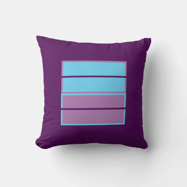 Pretty Purple Lavender Blue Accent Throw Pillow (Front)