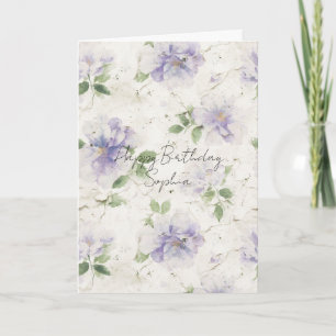 Pretty Purple Lavender Flowers Card