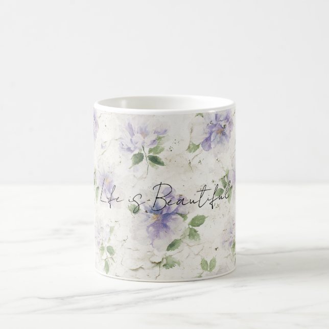Pretty Purple Lavender Flowers   Coffee Mug (Center)