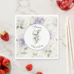 Pretty Purple Lavender Flowers Napkin