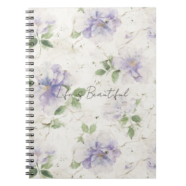 Pretty Purple Lavender Flowers   Notebook (Front)