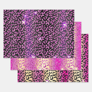 Pretty Purple Leopard  Wrapping Paper Sheet