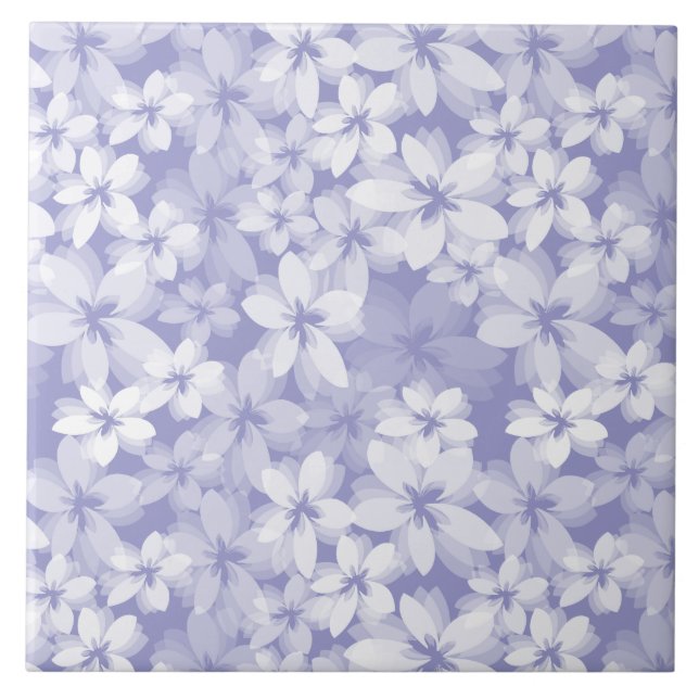 Pretty Purple Lilac Floral Tile (Front)