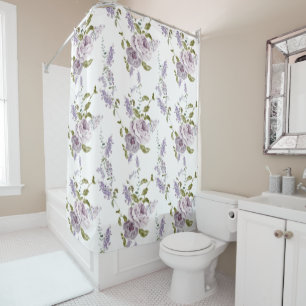 Pretty Purple Lilac Pattern Shower Curtain