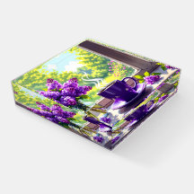 Pretty Purple Lilacs and Coffee 