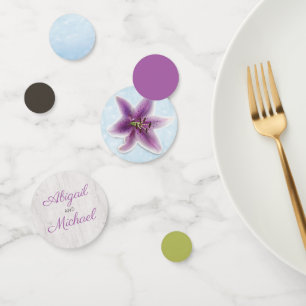 Pretty Purple Lily Personalised Confetti