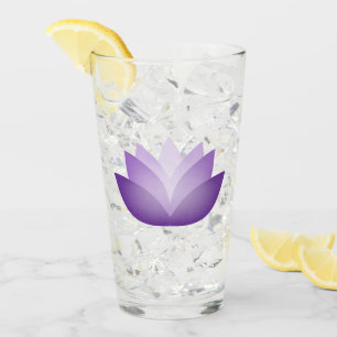 Pretty Purple Lotus Flower Glass