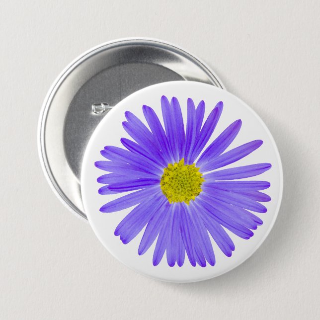 Pretty Purple Many Petaled Wildflower 7.5 Cm Round Badge (Front & Back)