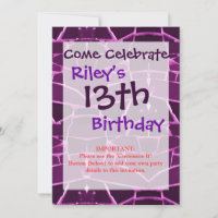 Pretty Purple Mosaic Tiles Girly Pattern