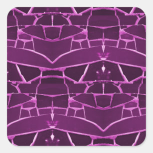 Pretty Purple Mosaic Tiles Girly Pattern Square Sticker