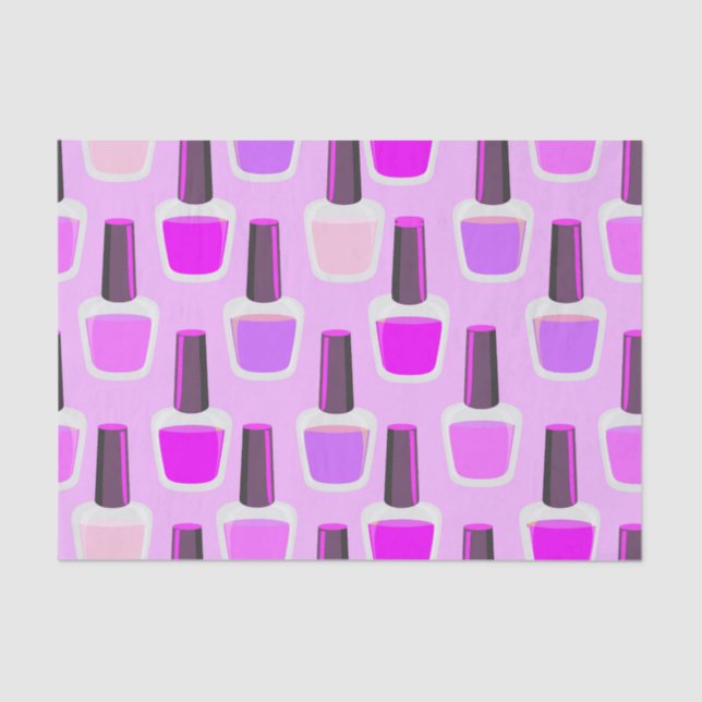 Pretty Purple Nail Polish Tissue Paper (Front)