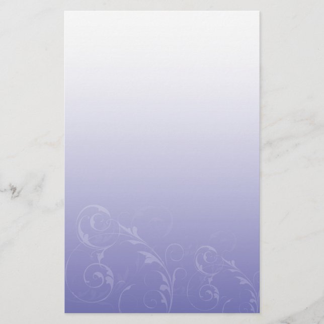 Pretty Purple Notepad Stationery (Front)