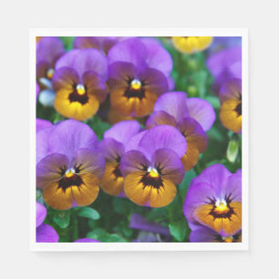 Pretty Purple Pansies Napkin