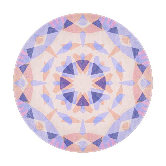 Pretty Purple Peach Summer Star Dopamine Decor Cutting Board (Front)