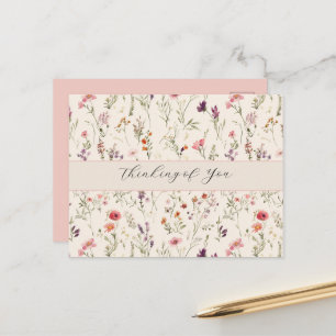 Pretty Purple Pink Red Flowers Postcard