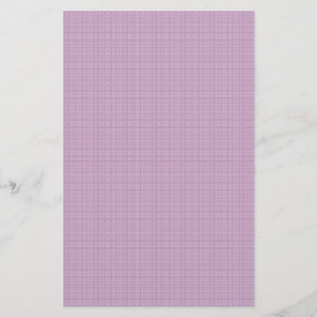 Pretty purple plaid stationery (Front)